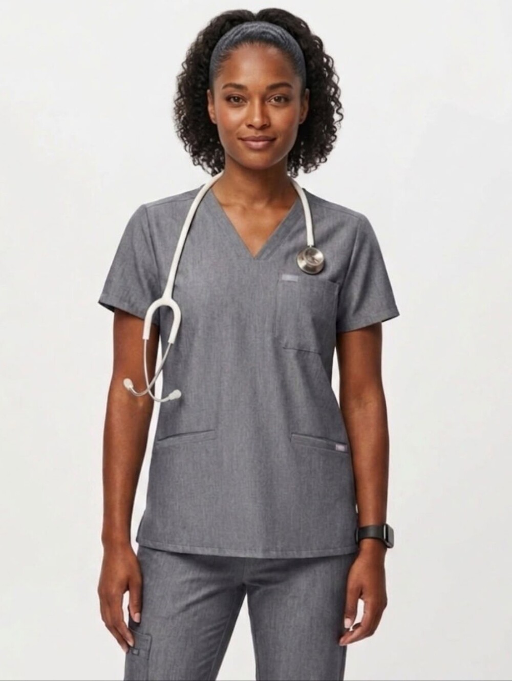 Figs Grahite Scrub 3 Pocket Top & Jogger Set